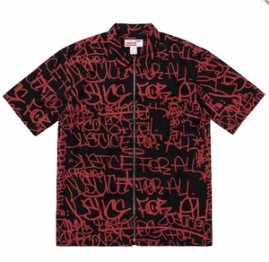 未使用 正規品 2018AW Supreme × COMME des GARCONS SHIRT シュプリーム Graphic S/S Shirt M ブラック シャツ