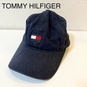 TOMMY HILFIGER キャップ 帽子 ネイビー ロゴ 刺繍 ワンポイント 【TAA-140】