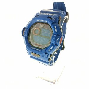 稼働 CASIO カシオ G-SHOCK G-9200BL RISEMAN ライズマン ブルー デジタル タフソーラー 耐水 多機能 海外モデル 希少 腕時計 中古