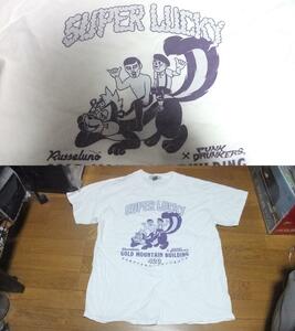 RUSSELUNO ラッセルノ プロレス マスクマン コラボ Tシャツ XL 白 パンクドランカーズ punkdrunkers 名古屋市 中区金山