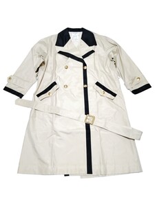 レア vintage CHANEL 90s ビッグサイズ トレンチコート ベルト付 ココマーク 金 ボタン 8個 オーバーサイズ メンズ ベージュ黒 trench coat