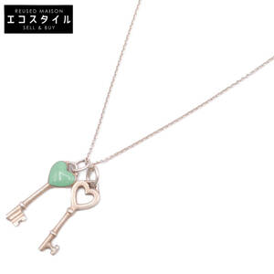 1円 TIFFANY&Co. ティファニー SV925 ペダルキー 2チャーム ネックレス レディース