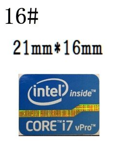 16# 二三代目【CORE i7vPro】エンブレムシール■21*16㎜■ 条件付き送料無料