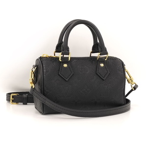 【中古】LOUIS VUITTON ナノ スピーディ 2WAY ハンドバッグ ショルダーバッグ モノグラムアンプラント ノワール M82450