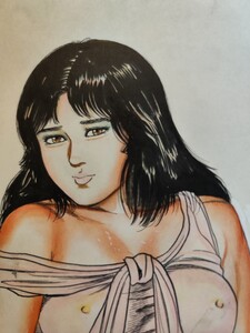 TS007 SM漫画の巨匠 三条友美サイン入り直筆カラー原画 表紙用　令嬢とのプレイ