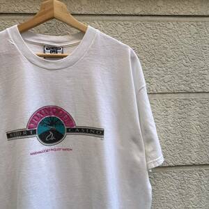 90s USA製 白 プリントTシャツ 半袖Tシャツ Lee リー XLサイズ ビッグサイズ アメリカ製 古着 vintage ヴィンテージ キツネ 風景