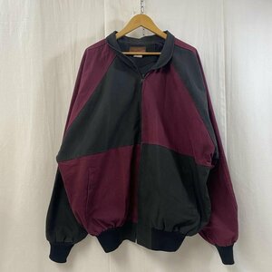 ラングラー ブロックデザイン コットンジャケット フルジップ ボックスシルエット BURGUNDY×BLACK XL XL 無地