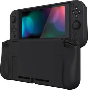 ブラック PlayVital Nintendo Switchに対応用アップグレードされたケースグリップカバー、ドックに対応できて、