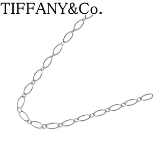 ティファニー オーバル リンク チェーン ネックレス 61cm AU750WG 新品仕上げ済 TIFFANY【20869】