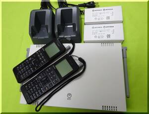 NTT A1-DCL-S(3)CS-(1)(S)+A1-DCL-PS-(1)(K)×２セット☆新品電池付☆クリーニング済 ■A1デジタルコードレス電話機+接続装置セット■