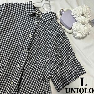 UNIQLO ユニクロ ソフトコットンチェックシャツ ブラウス 10d2