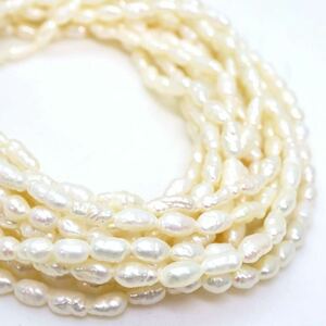 ＊本真珠5連ロングネックレス＊j 約50.4g 約63.0cm パール pearl necklace jewelry silver BJ1/DB0