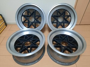 テクノレーシング 14インチ 6.5J オフセット+9 4×114.3 4穴 PCD114.3 当時物 ハチロク AE86 ローレル ケンメリ スカイライン マークⅡ