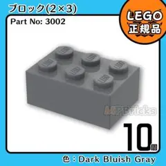 【新品】LEGO ダークグレー 新濃灰 02×03 ブロック 10個 E1