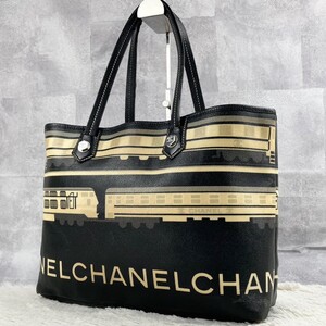 超希少品 CHANEL シャネル ビジネスバッグ トートバッグ ハンド 肩掛け PVC レザー 列車 ナット ステッチ ココマーク ナット 通勤 通学 A4