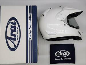 Arai アライ TOUR-CROSS3 GLASS WHITE ツアークロス3 グラスホワイト フルフェイス ヘルメット Mサイズ