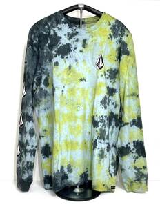 VOLCOM ボルコム A3612200LTD メンズ Mサイズ 長袖Tシャツ ロンティー ライムタイダイ色 TieDye ロゴ Logo ヴォルコム 新品 即決 送料無料