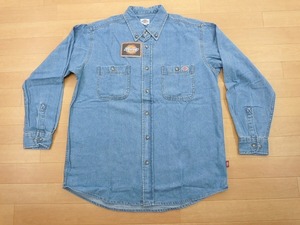 g271★新品★サイズ LL★DICKIES ディッキーズ FB460U デニムシャツ★ワークシャツ ボンマックス★カラー7 ブルー★即決★