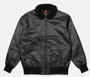  新品送料無料　ALPHA INDUSTRIES フェイクレザー G1 ジャケット Lサイズ　ブラック　アルファインダストリーズ