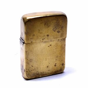 【侍】ブラス 2007年製 8月 シンプル 無地 ZIPPO ジッポー オイルラーター ケース付 20+996