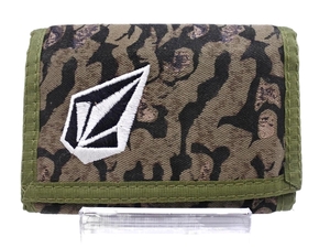 Volcom ボルコム 総柄 3つ折り 財布 カーキ ■■ ☆ ekc0 メンズ