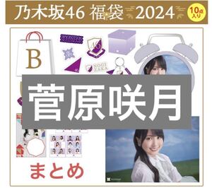 《乃木坂46》公式 菅原咲月 2024 福袋 luckybag まとめ タイプB ポスター 目覚まし時計 ピンバッジ ステッカー ポストカード (生写真×