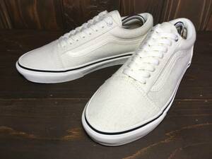 ★VANS バンズ 国内企画 OLD SKOOL オールドスクール HEMP ヘンプ 白×白 25.5ｃm 極美品 Used 検 SK8 スリッポン ハーフキャブ スタイル36