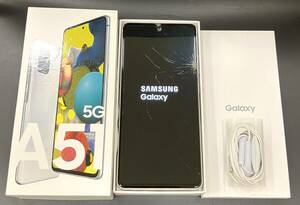 「 GALAXY A51 5G 」 au SCG07 SIMフリー未確認　画面割れ　バッテリー80％以上