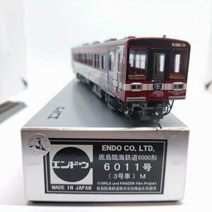 エンドウ 鹿島臨海鉄道 6000形 ガールズパンツァー 完成品 インテリア付 ヘッドライト・テールライト・室内灯点灯OK M モーター動作良好