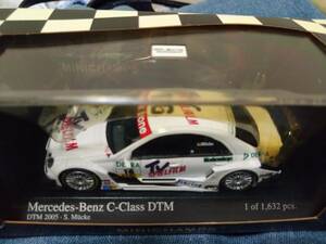 1/43 MINICHAMPS 2005年DTM メルセデスベンツCクラス#16 S・ミュッケ　【本体固定カバー変色、外箱傷みあり】