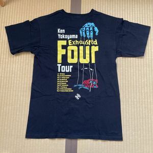 ken yokoyama バンドTシャツ 横山健 Four Tour 2010 Exhausted 半袖Tシャツ オフィシャルTシャツ ピザオブデス PIZZA OF DEATH