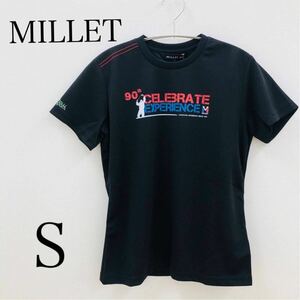 【新品タグ付】【MILLET】ミレー　半袖Tシャツ 　ブラック　ユニセックスデザイン　速乾　スポーツ　アウトドア