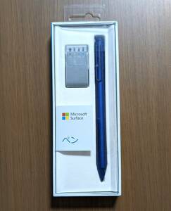 【中古美品】Microsoft Surface Pro 4対応 Surfaceペン ブルー 3XY-00027 ペン先キット RJ3-00007