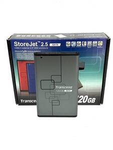 【美品】Transcend トランセンド Store Jet 2.5 120GB ポータブルハードディスク