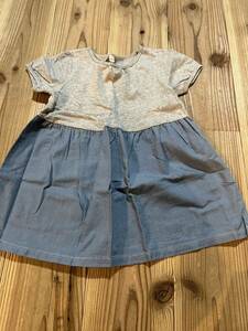 送料無料☆無印良品　切り替えデザイン　半袖チュニック ワンピース 100cm 女の子　子供服　キッズ