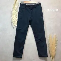 939【JUNRED】ジュンレッド (S) ボトムス パンツ  スラックス 紺