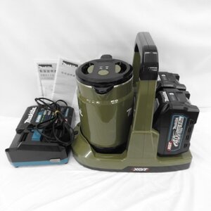 【中古品】makita マキタ 充電式ケトル KT001G オリーブ 急速充電器+バッテリー付き 11783542 0224