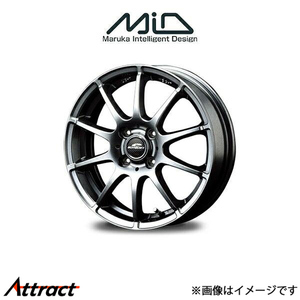 MID シュナイダー スタッグ アルミホイール 4本 ヴィッツ HV 130系(14×5.5J 4-100 INSET38 メタリックグレー)SCHNEIDER STAG