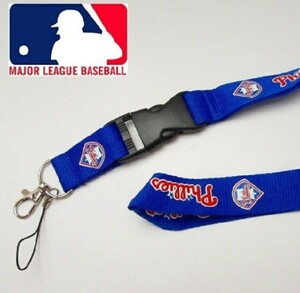 現品限り 新品 MLB 携帯ストラップ ネックストラップ フィラデルフィア フィリーズ