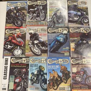 B2927　1990　12冊セット「CLASSIC BIKE」　クラシックバイク　英国　旧車雑誌　英国車　ビンテージ　自動車