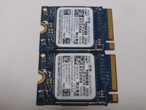 TOSHIBA 東芝 SSD M.2 NVMe Type2230 Gen 3x4 256GB 2枚セット 正常判定 KBG40ZNS256G 中古品です①