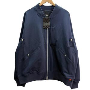 【美品】サイズL バンズ×トウキョウ デザイン コレクティブ VANS×TOKYO DESIGN COLLECTIVE 24AW／ SWEAT MA-1 JACKET 　 8065000199712