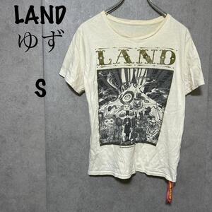 【LAND】（S）ゆずツアーTシャツ＊プリント＊ネームタグ付＊ユニセックス＊薄黄