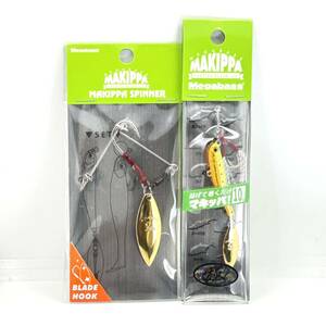 メガバス 限定カラー マキッパ 10g YELLOW GOLD / G & マキッパスピナー M GOLD セット 未開封 SP-C MEGABASS サーフ シーバス