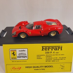 Bang バン 1/43 「FERRARI 330 P4 PROVA RED 1967 」 イタリア製 新品未使用 A4