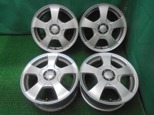 f20◆Violento アルミ 15×6.5J◆ヴィオレント マルチホイール 15×6.5JJ +37 4H/5H PCD114.3 中古アルミホイール4本セット