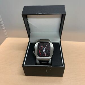 y052003m Apple Watch 49mmケース フルオロエラストマーバンド付き　耐衝撃性　シルバー　