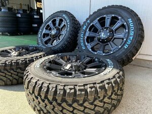 車検対応 200系ハイエース レジアスエース タイヤホイールセット 16インチ DeathRock マッドスター 215/65R16 ホワイトレター ４本 1台分