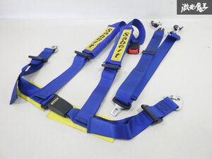 美品！！ 程度良好！！ SABELT サベルト 4点式 レーシング ハーネス 2インチ 青 ブルー ベルトパット付 競技用 ドリフト 走行会 棚19V1