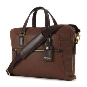 TUMI トゥミ 2WAY レザー ショルダー ブリーフケース / ハンドバッグ (BEACON HILL VERNON LEATHER BRIEF 68530B) ブラウン ブランド